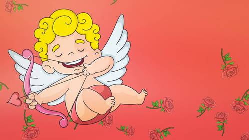 Cupid Rose Background